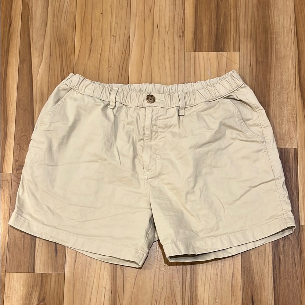 Chubbies Tan Flat Front Shorts Lightweight Casual